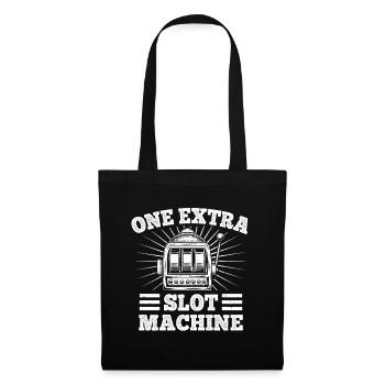 Casino Gambler One Extra Slot Machine Gambling - Stoffbeutel - Schwarz - Vorne
