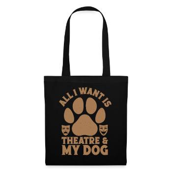 Théâtre musical : tout ce que je veux : mon chien & cadeau de théâtre - Sac en tissu - noir - Devant