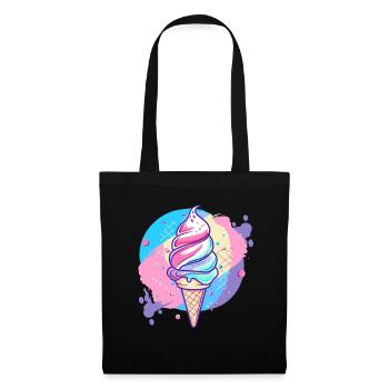 glace - Sac en tissu - noir - Devant