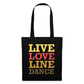 Danse en ligne live d’amour - Sac en tissu - noir - Devant