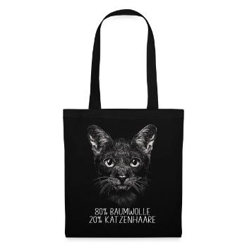 Dictons de chats Cadeau de chat propriétaire de chat - Sac en tissu - noir - Devant