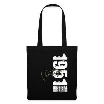Cadeau d’anniversaire 75 Mari Vintage Vintage 1951 - Sac en tissu - noir - Devant