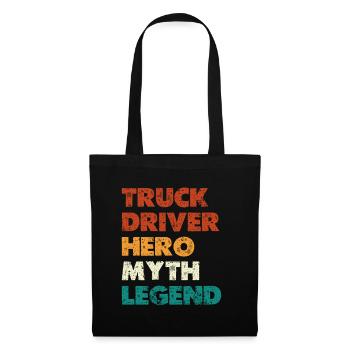 Légende du Héros du Chauffeur de Camion - Sac en tissu - noir - Devant