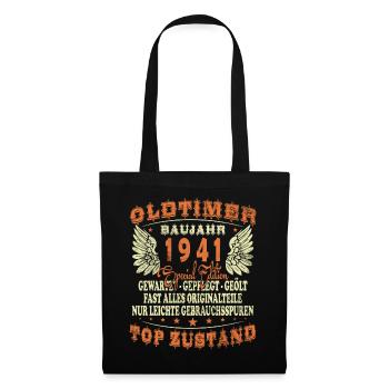 Vintage car built in 1941 - Birthday - Gift - Tote Bag - black - Front
