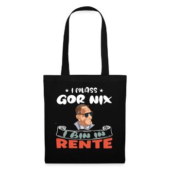 Je n’ai rien à faire – je suis à la retraite - Sac en tissu - noir - Devant