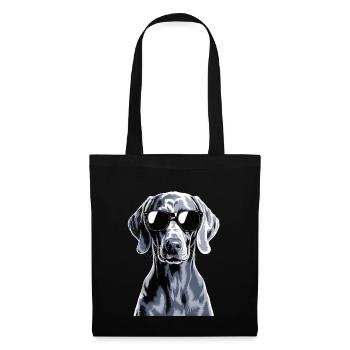 Weimaraner - Sac en tissu - noir - Devant