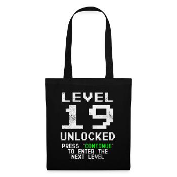 Gamer Level 19 Unlocked - Gaming - Tote Bag - black - Front