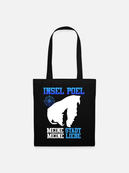INSEL POEL MEINE STADT MEINE LIEBE Lustiges - Stoffbeutel - Schwarz