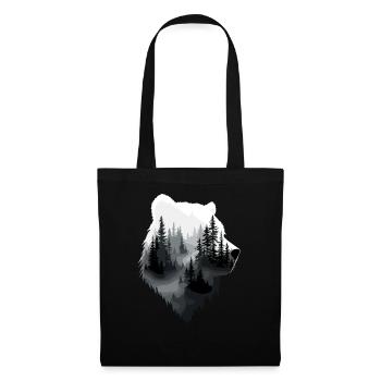 Bear, Forest, Nature, Wilderness, Animal, Bear Artwork - Tote Bag - black - Front