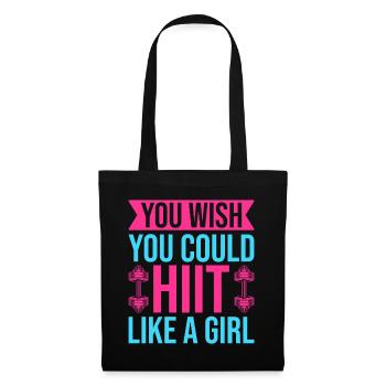 Fitness Fanatics Hiit Like A Girl Calisthenics Gym - Stoffbeutel - Schwarz - Vorne