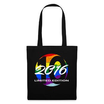 10e anniversaire 2016 cadeau garçons et filles - Sac en tissu - noir - Devant