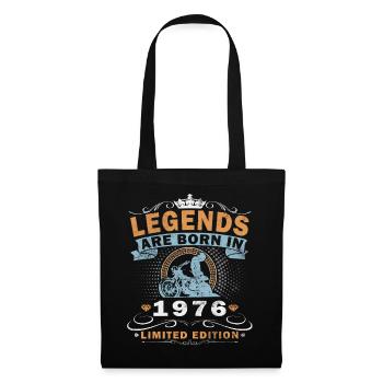 50e anniversaire motard motard de 1976 - Sac en tissu - noir - Devant