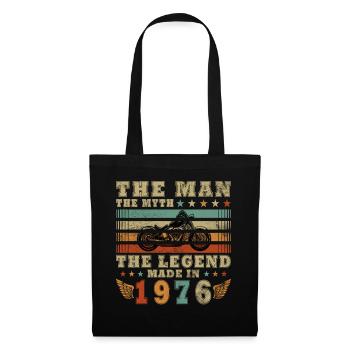 1976 Vintage Birthday Motorcycle Gift - Tote Bag - black - Front