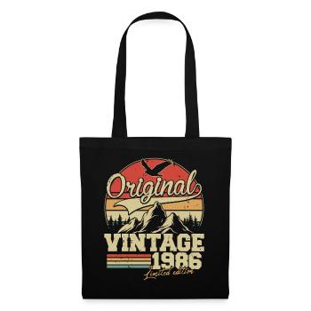 Original 1986 Jahrgang Vintage Geburtstag Retro - Sac en tissu - noir - Devant