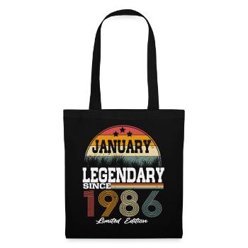 Les légendes sont nées en janvier 1986 - Sac en tissu - noir - Devant