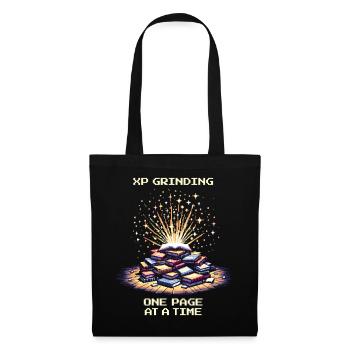 Grinder l’XP | Motivation de lecture page par page - Sac en tissu - noir - Devant
