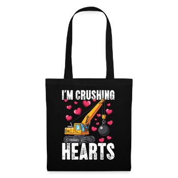 Crushing Hearts Crane - Tote Bag - black - Front