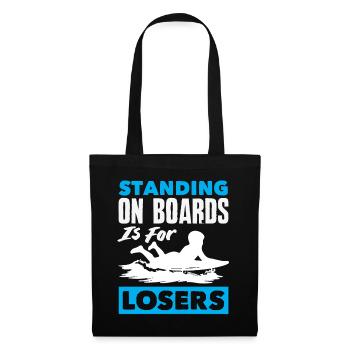 Surfeur Surfeur Bodyboarder - Sac en tissu - noir - Devant