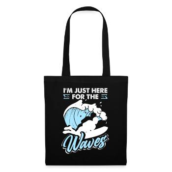 Surfeur Surfeur Bodyboarder - Sac en tissu - noir - Devant