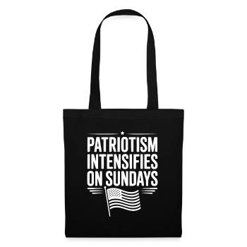 Patriotism Intensifies on Sundays - Tote Bag - black - Front