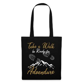 Hiking Hike Vintage Hikers - Tote Bag - black - Front