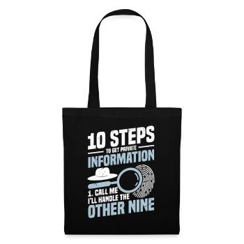  Private Detective Uniform Badge Holder Private - Tote Bag - black - Front