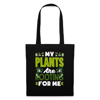 Mes plantes me soutiennent : un drôle de jeu de mots - Sac en tissu - noir - Devant