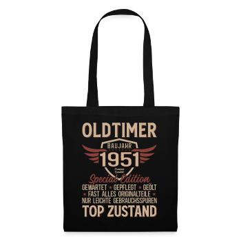 T-shirt pour les 75 ans – Vintage 1951 Vintage Rétro - Sac en tissu - noir - Devant