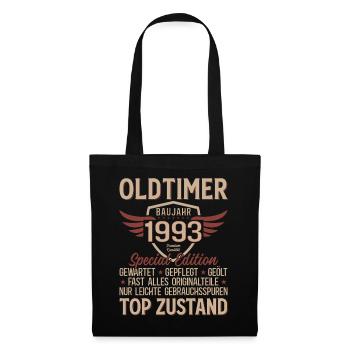 33. Geburtstag Shirt – Oldtimer 1993 Vintage Retro - Stoffbeutel - Schwarz - Vorne