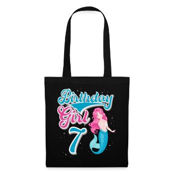7th Birthday Mermaid - Tote Bag - black - Front