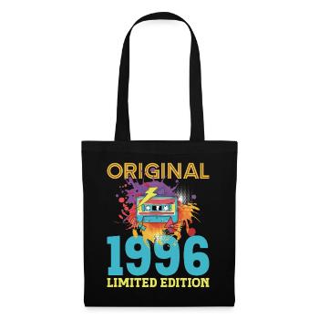 Anniversaire 30 ans 1996 Cassette Vintage Rétro - Sac en tissu - noir - Devant