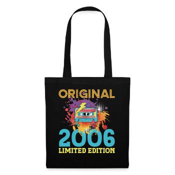 Anniversaire 20 ans 2006 Cassette Vintage Rétro - Sac en tissu - noir - Devant