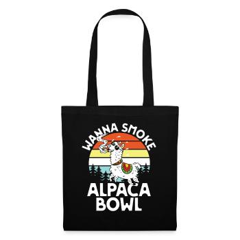 Alpaca Bowl Sunset Retro Forest - Tote Bag - black - Front