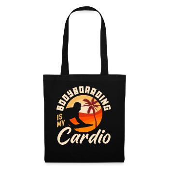 Surfeur Surfeur Bodyboarder - Sac en tissu - noir - Devant