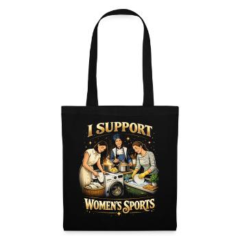 I Support Women's Sports Unwearable Bootleg - Tote Bag - black - Front