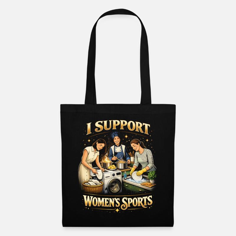 I Support Women's Sports Unwearable Bootleg - Stoffbeutel - Schwarz