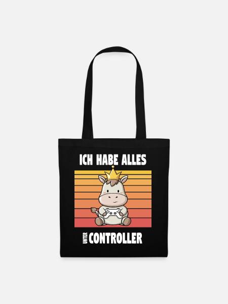 gaming animal design - Stoffbeutel - Schwarz