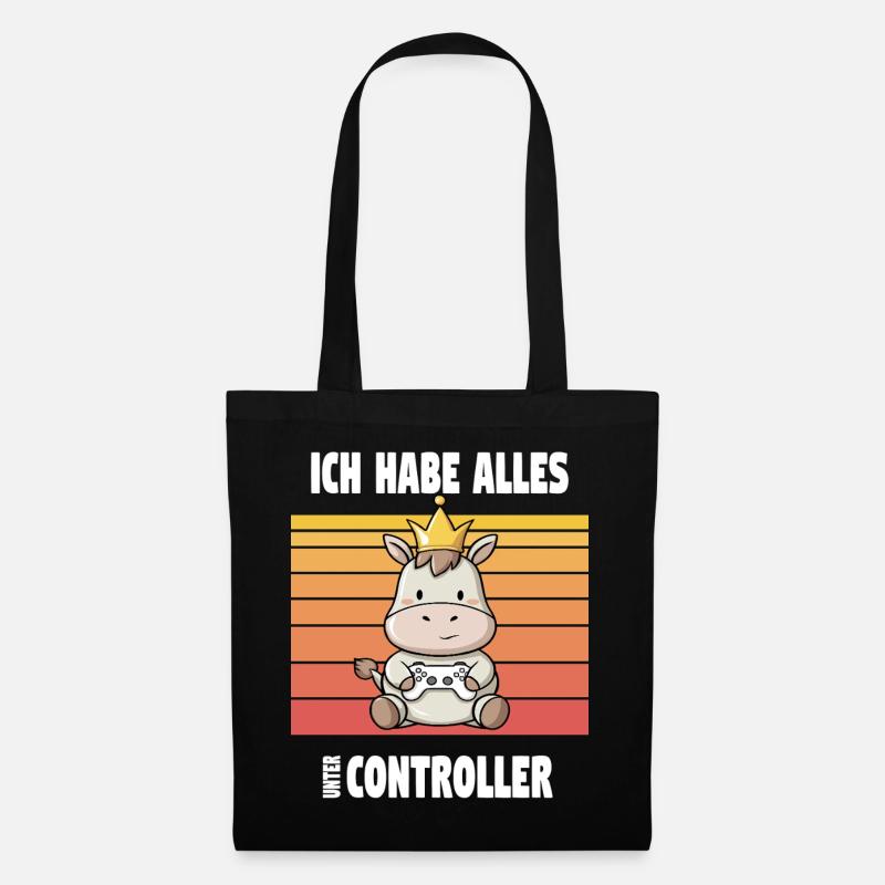 gaming animal design - Stoffbeutel - Schwarz