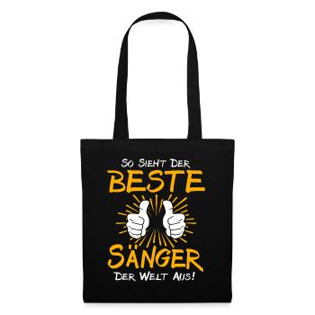 Idée cadeau pour chanteuse - Sac en tissu - noir - Devant