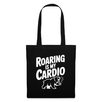 Rugir, c’est mon cardio - Sac en tissu - noir - Devant