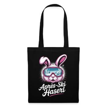 Après-ski bunny hut fun Skier ski bunny - Sac en tissu - noir - Devant