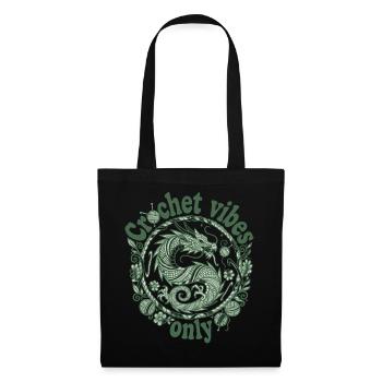 Crochet Vibes : Dragon Crochet Juste pour - Sac en tissu - noir - Devant