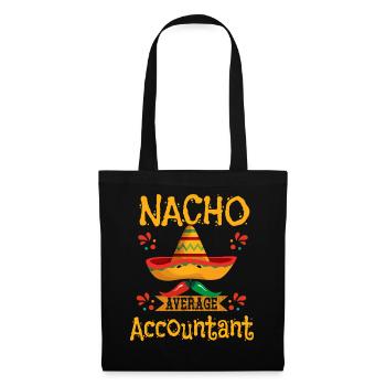 Nacho Durchschnittlicher Buchhalter - Stoffbeutel - Schwarz - Vorne