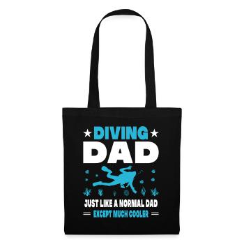 Père de plongée – Cadeau de plongeur drôle pour les papas - Sac en tissu - noir - Devant