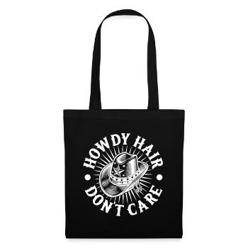 Équitation de rodéo, salut, cheveux qui s’en fichent, cowboy - Sac en tissu - noir - Devant