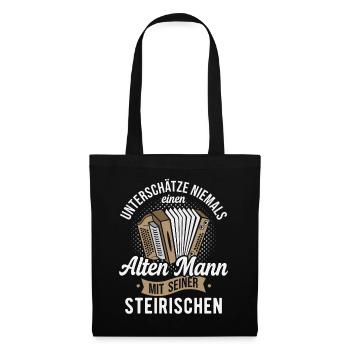 Styrian Accordion Old Man Accordion - Tote Bag - black - Front