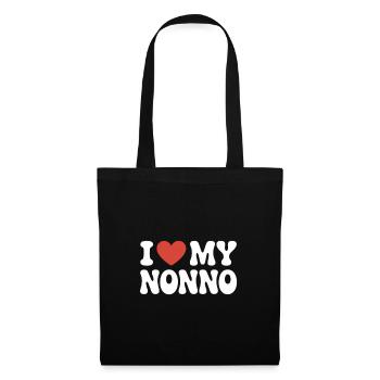 J’aime mon nonno - Sac en tissu - noir - Devant