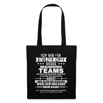 Stolzer Chef dieses besonderen Teams - Tote Bag - black - Front