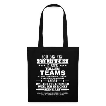 Fier patron de cette grande équipe - Sac en tissu - noir - Devant