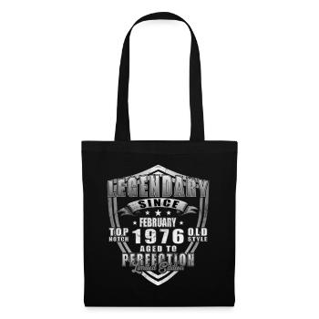 Février 1976. Février 1976 Cadeau d’anniversaire. - Sac en tissu - noir - Devant